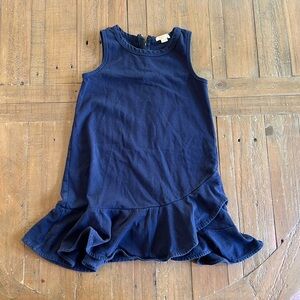 Crewcuts navy ruffled hem dress